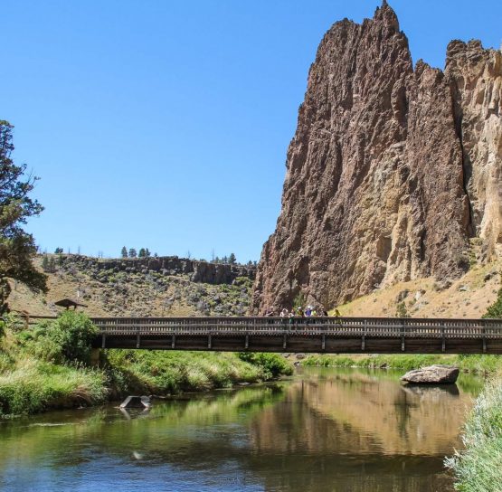 River and bridge on Bend Breakaway tour