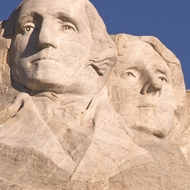 Mount Rushmore faces on Black Hills Classic Plus tour