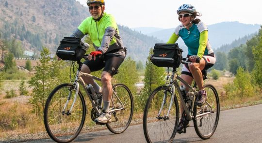Bikers on Trail of the Coeur d’Alenes tour