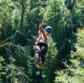 Zip lining on the Chile Lakes & Volcanoes tour