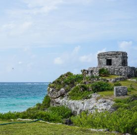 Building by coast on Mexico’s Yucatan tour