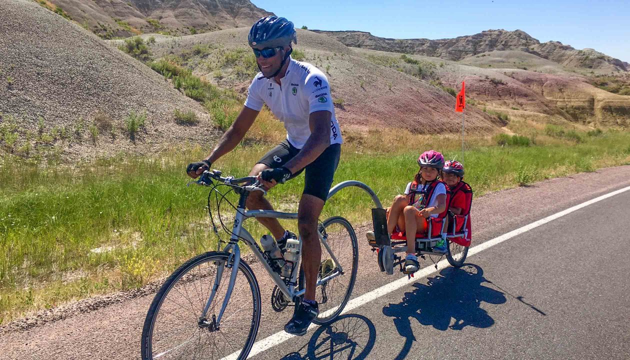 family in bike