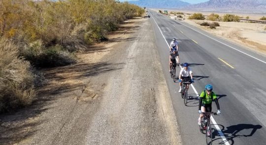 Bikers on the Palm Springs Joshua tour
